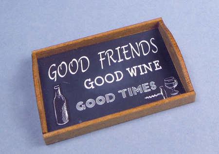 T739 Good Friends Wine Tray